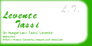 levente tassi business card